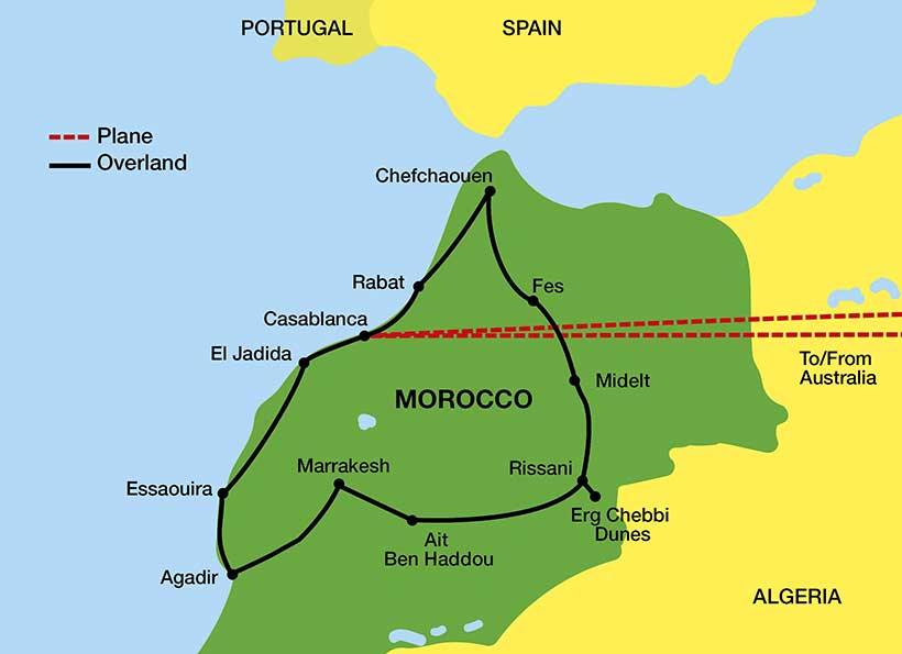 Morocco-tour-map