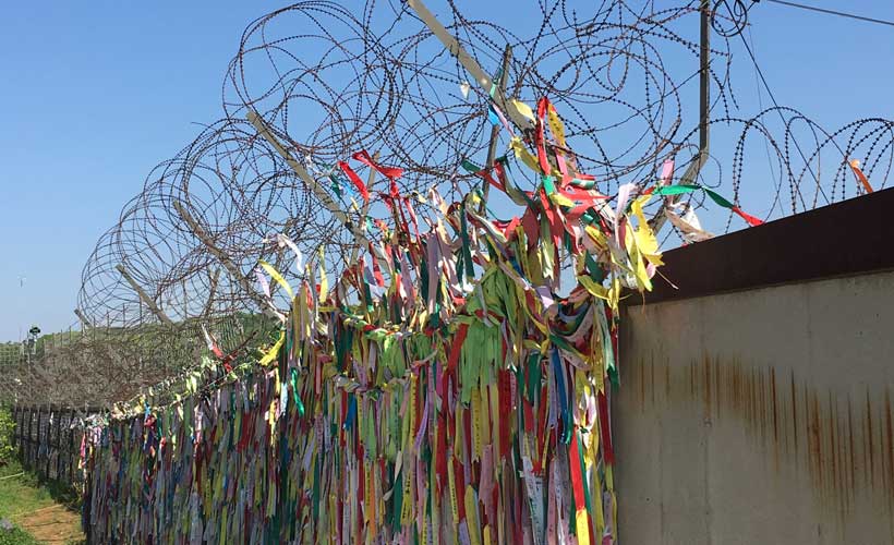 Buddhist Prayer Ribbons at the DMZ site in South Korea