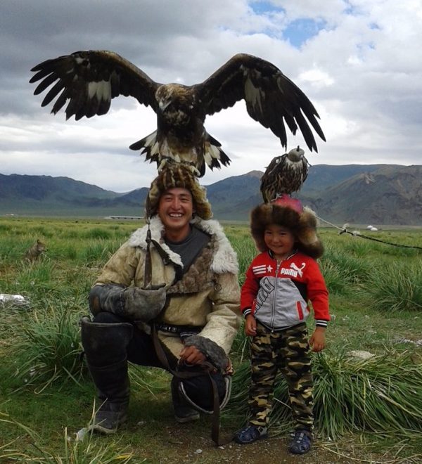 Eagle hunter family