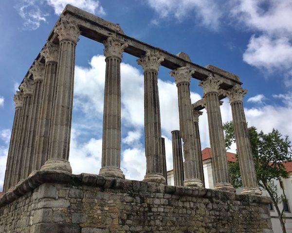 UNESCO-World-heritage-Roman-Temple-in-Evora-Portugal