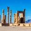 Ancient columns at Persepolis in Iran