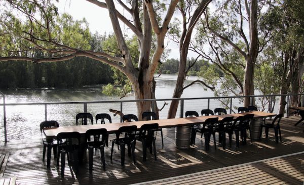 Dining on the banks of the Murray at Woolshed Brewery Wikadene