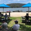 Lunch stop for freshly shucked oysters, overlooking Pambula Lake